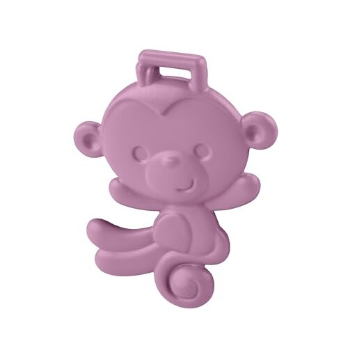 Fisher-Price Newborn Baby Toy Purple Monkey Teether BPA-Free for Tummy Time & Travel Sensory Play for Infants Ages 3+ Months