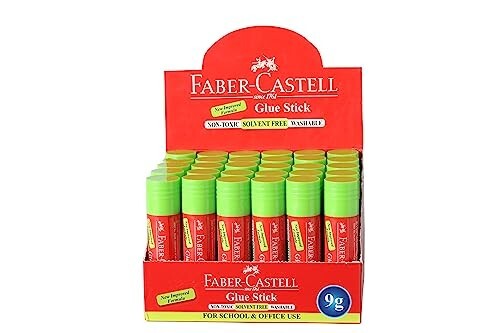 Faber-Castell Multicolor Glue Stick, 9g, Pack of 30