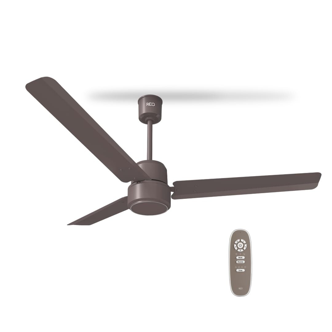 Havells REO BLDC 1200MM 5 Star Rated Ceiling Fan| Air Flow: 220 CMM| Speed: 350 RPM|Watt: 33W| Reverse Rotation Mode| Timer Setting| 2 Year Door Step Warranty By Manufacturer