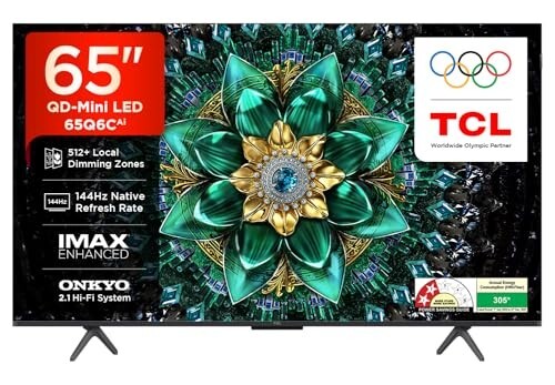 TCL 164 cm (65 Inches) 4K UHD Smart QD-Mini LED Google TV 