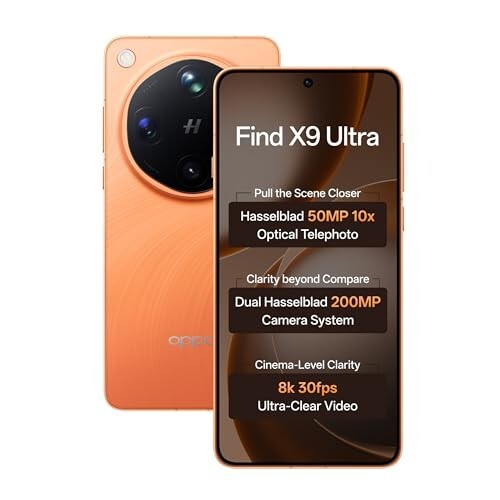 Oppo Find X9 Ultra 5G (Canyon Orange, 12GB, 512GB) | Hasselblad 50MP 