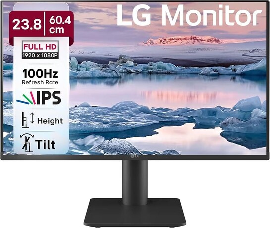 LG 24MS550 60.4 cm (23.8 Inch) FHD (1920x1080) IPS PC Monitor with 100Hz, 5ms (GtG