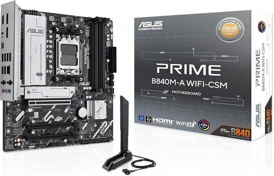 ASUS Prime B840M-A WiFi-CSM AMD Ryzen 9000 & 8000 & 7000 Series Desktop Processors