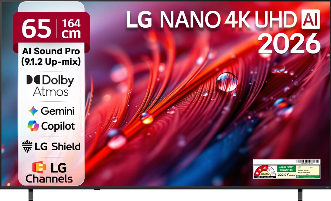 LG AI 164 cm (65 inch) Ultra HD (4K) LED Smart WebOS TV 2026 Edition with NANO Detail Enhancer (9.1.2 ch)