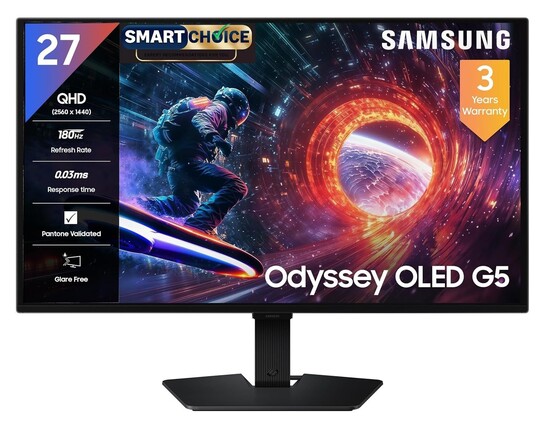 Samsung 27" Odyssey QD-OLED G5 Gaming Monitor 