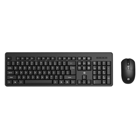 HP KM200 Wireless Mouse and Keyboard Combo, Full-Size Ergonomic Design, 3 Button and Built-in Scroll Wheel, 2.4 GHz Wireless connection, 3 Years Warranty (7J4G8AA)