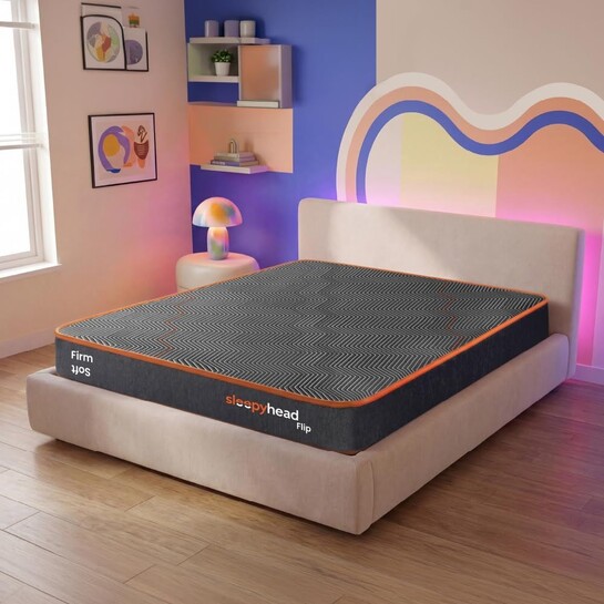 Sleepyhead Flip Designed by Duroflex - Premium Dual Sided High Density Foam Queen Bed Mattress with Firm & Medium Soft Sides |7 Years Warranty |5 Inch Queen Size Bed Mattress (78x60x5)