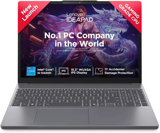 Lenovo IdeaPad Slim 3 WUXGA IPS with 1Yr ADP Intel Core i5 13th Gen 13420H - 15IRH10 Thin and Light Laptop 