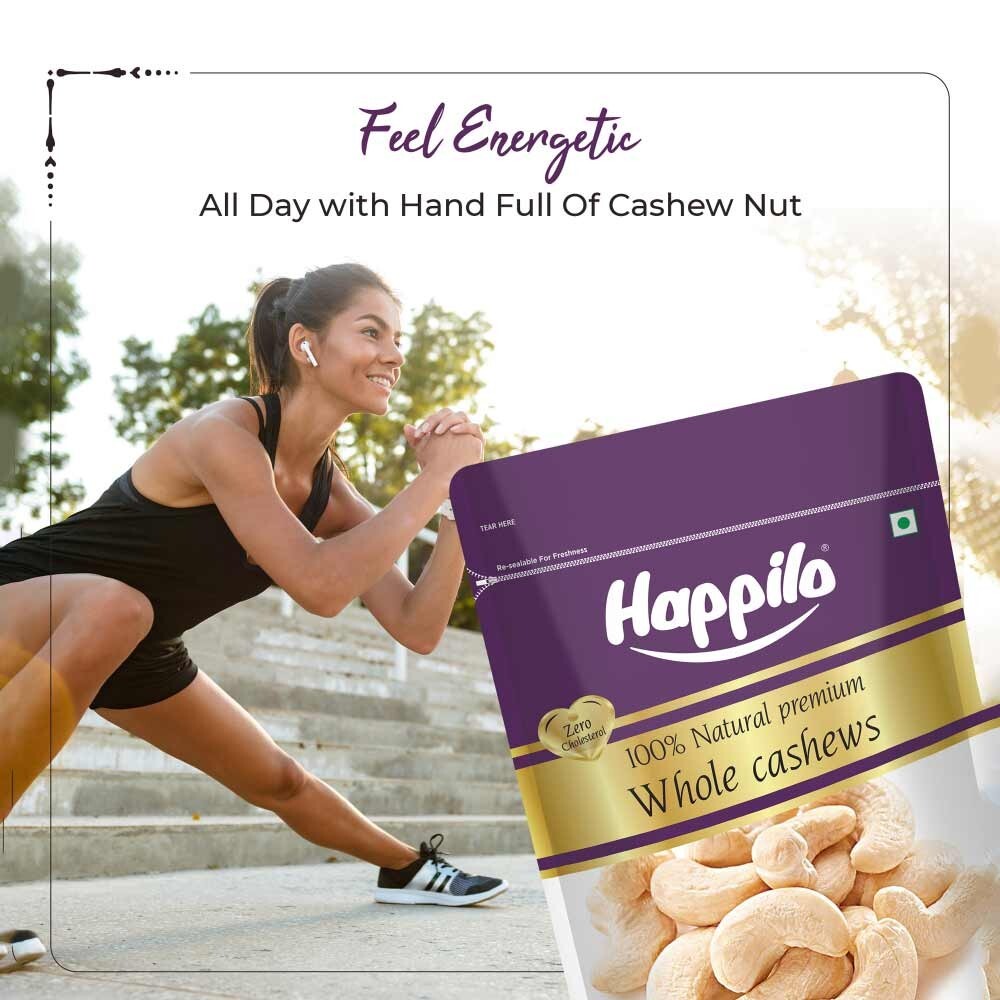 Blinkit : Happilo 100% Natural Premium Whole Cashews 450 g