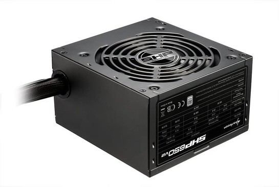 Sharkoon WPM Gold Zero 650 Watt 80 Plus Gold Certification Semi-Modular Power Supply - Black