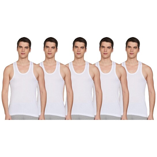 Rupa Men's Coblue Solid Regular Fit Vest