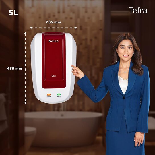 [HDFC card + account specific rewards/coupons] Venus Tefra 5 | 3000 Watt boiler | 5 litre capacity instant geyser