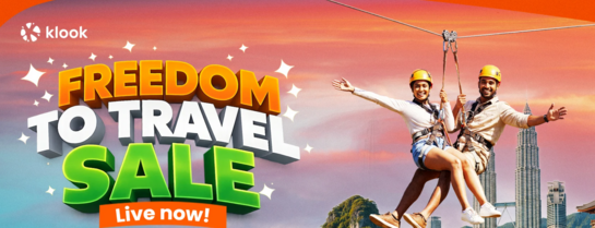 Klook Freedom To Travel Sale - Upto 80% Off