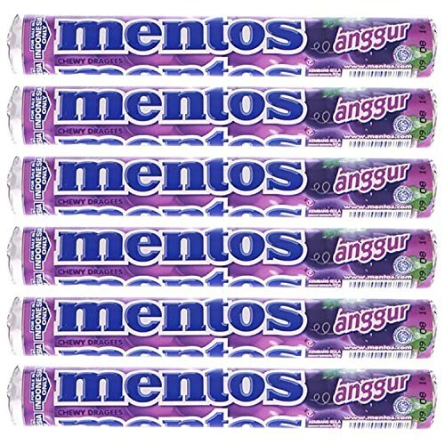 Mentos Grape Roll, 6 X 29 Gram