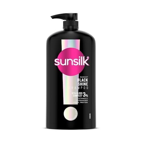 Sunsilk Stunning Black Shine Shampoo 1 L|| With Amla + Oil & Pearl Protein