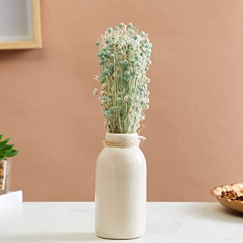 Home Centre Corsica Eden Tishi Artificial Flower with Ceramic Pot [30% coupon discount]
