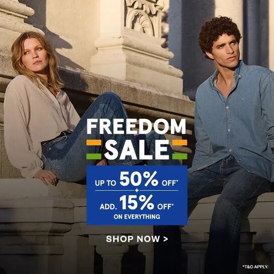 Pepe Jeans Freedom Sale | Upto 50% Off  + Add. 15% OFF on all products