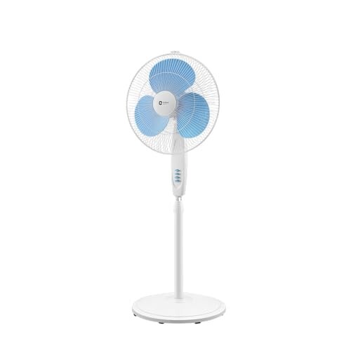 Orient Electric Stand-82 400 MM Oscillating Pedestal Fans | Stand Fan with Tilt Mechanism | High Air Delivery | Aesthetic Design with Telescopic Arrangement | 2 Year Warranty by Orient, Sky Blue
