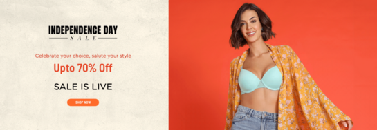 Zivame Independence Day Sale is Live | Upto 70% Off 