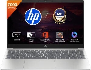 HP 15 AMD Ryzen 5 Quad Core 7520U - (8 GB/512 GB SSD/Windows 11 Home) 15-fc0805AU Thin and Light Laptop (15.6 inch, Natural Silver, 1.59 kg, With MS Office)