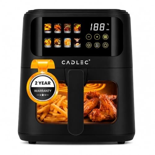 Cadlec SmartFry 1400W 5L Digital Air Fryer – 8 Presets, Touch Control
