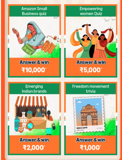Amazon Funzone Freedom Trivia,Business quiz & Answer n win