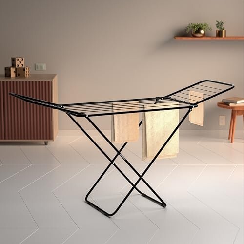 Amazon Basics Premium Cloth Drying Stand – 3-Way Folding, 42 Feet Total Length
