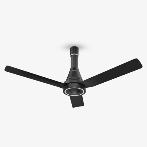 Bajaj Airlark 1200MM Ceiling Fans For Home | Telescopic Seamless Canopy | High Air Delivery | 5-Yr Warranty Satin Black & Chrome