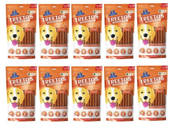 Dr. Pets Pack of 10 Pumpkin Carrot Dog Chew Sticks, Dental Stick [Apply coupon]