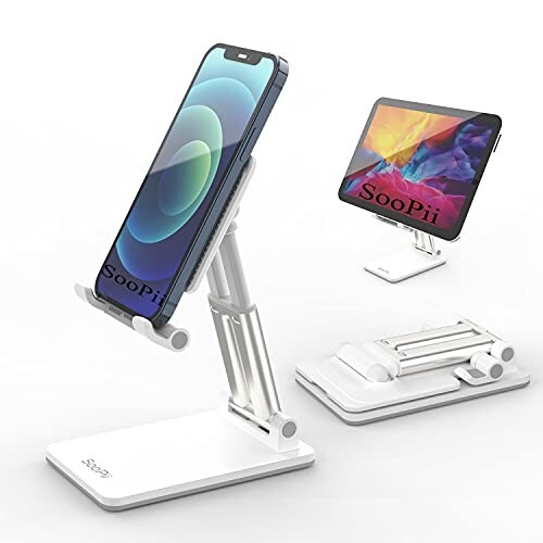 SOOPII Desktop Premium-A Quality Mobile Phone Stand + Tablet Stand, Tab Stand, Mobile Holder, Adjustable & Foldable Mobile Stand, Stand for Mobile Phone and Tablet (DM01i) (DM30)