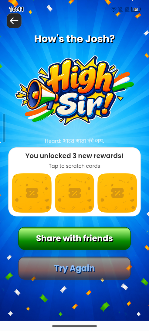 Magicpin play and win Josh meter 