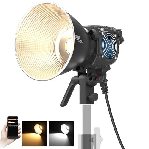 ZHIYUN Molus B100[Official] 100W Video Light, COB LED Video Light with Bowens Mount, Two-Tone Studio Light, 20600LUX/1M/2700K-6500K/ CRI ≥96/ TLCI ≥96/ APP Control, 13 Bright Effects