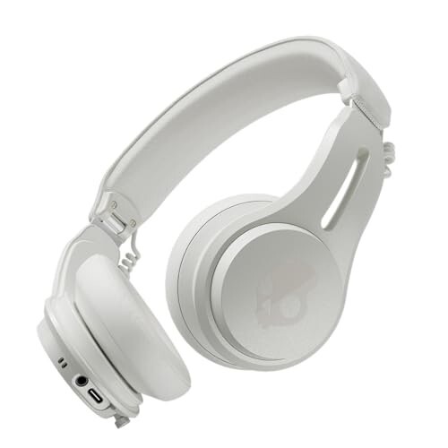 Skullcandy Icon ANC On-Ear Wireless Bluetooth Headphones - Active Noise Cancelling, 97.5dB 60Hr Battery + Rapid Charge, Mic, Stay-Aware Mode, iOS & Android – Bone