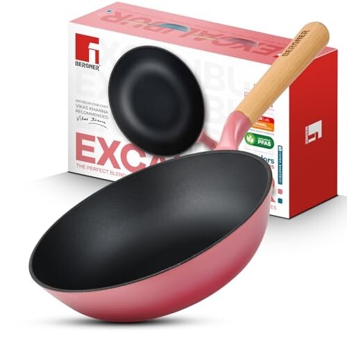 BERGNER Excalibur Lightweight Cast Iron Wok 24cm (2L) [₹250 Coupon discount]