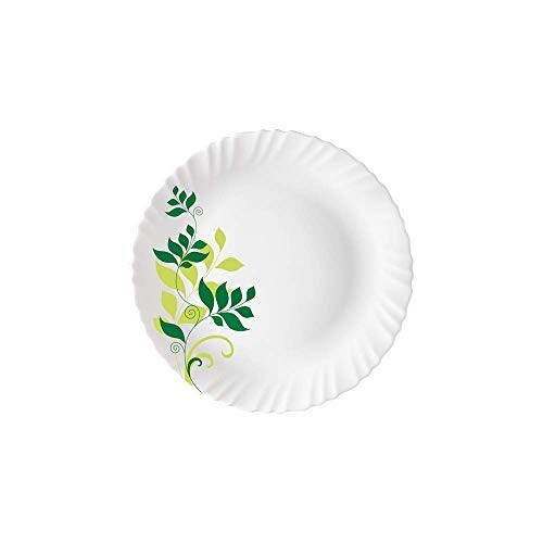 Larah by BOROSIL Fern Opalware Dinner Set (White) 33-Pieces