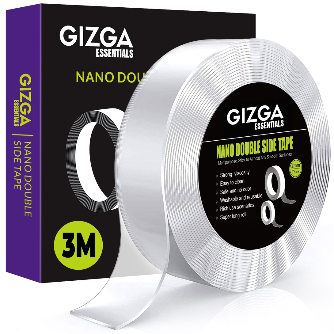  GIZGA Essentials Nano Double-Sided Heavy Duty Tape 3m @ ₹229 | 23% OFF | Reusable & Washable!