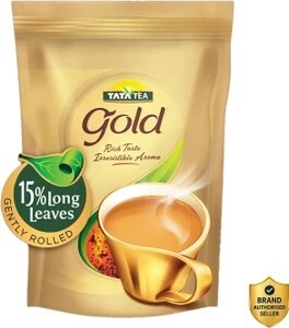 Tata Tea Gold Black Tea with Gently Rolled Aromatic Long Leaves Unflavoured Black Tea Pouch (750 g),user&location specific