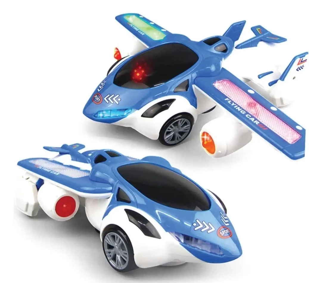 Kidology 3d Flying Airplane Car Toy Car