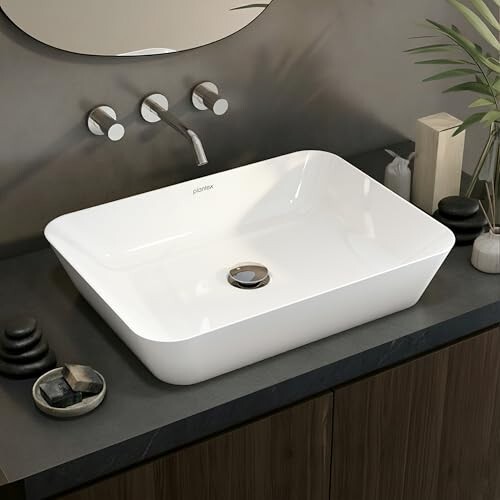 Plantex Washbasin for Bathroom/Ceramic Tabletop Basin