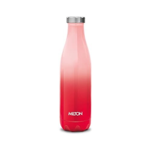 Milton Prudent 500 Thermosteel Bottle, 510 ml Water Bottle, 24 Hours Hot and Cold, Double Wall Vacuum Insulated, Water Bottles, Tea Flask/Coffee Flask for Sports, Travel, Red