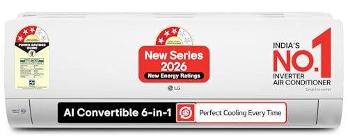 LG 1.5 Ton 3 Star, Smart Inverter Split AC (100% Copper Condenser, AI Convertible 6-in-1, Faster Cooling & Energy Saving, Diet Mode+, HD Filter with Anti-Virus Protection,Him Clean, AS-Q18JNXE,White)
