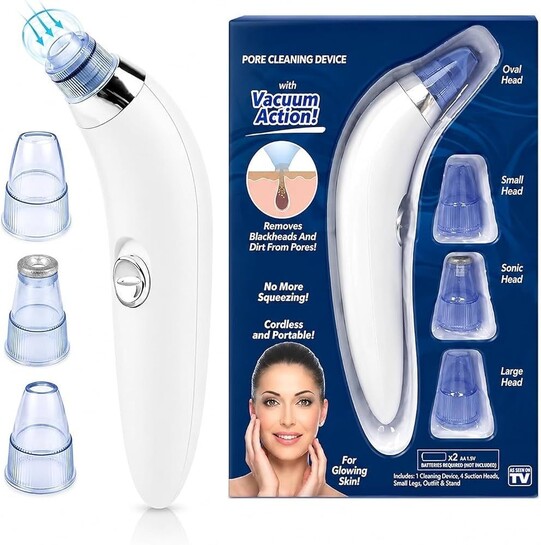 4-in-1 Electric Blackhead Remover Vacuum | Pore Cleaner | Acne Pimple Whitehead | Face Nose