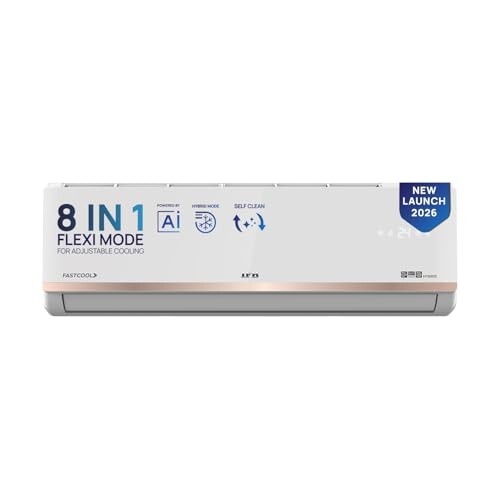 IFB 1.5 Ton 3 Star,New star rated,AI Powered Inverter Split AC,Hybrid Mode, 8in1 Flexi Mode, Heavy Duty Compressor  white