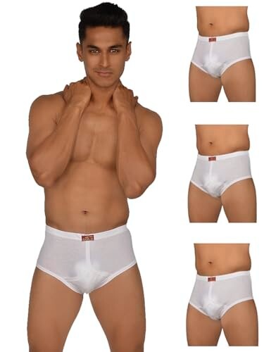 VIP Gold 100% Shrink Cotton Brief Combo Set (Pack of 4)
