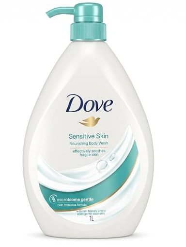 Dove Nourishing Body Wash for Sensitive Skin, 24Hrs Moisture Lock, 1L