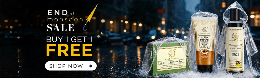 Khadi Natural End Monsoon sale - Buy 1 Get 1 Free