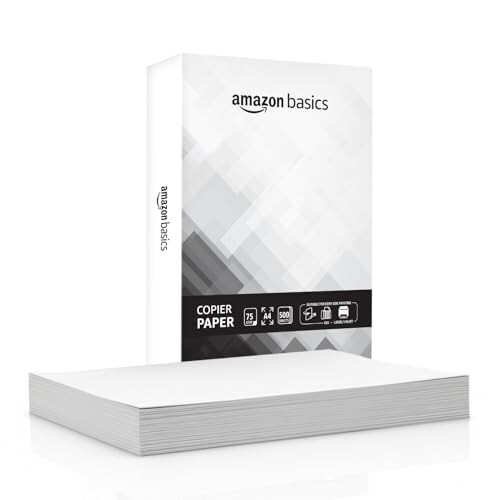 Amazon Basics A4 Copier Paper | Multipurpose Paper | 75 GSM | 500 Sheets | Compatible with Inkjet & Laser Printers
