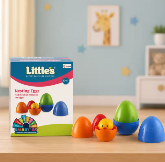 Little's Nesting Eggs Activity Toy (Multicolor, 5+ Months) 5 Pieces Pack on Instamart