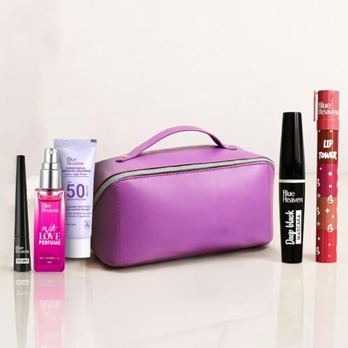 Blue Heaven Glam Ready Beauty Makeup Kit | Gift Set with Free Makeup Pouch 