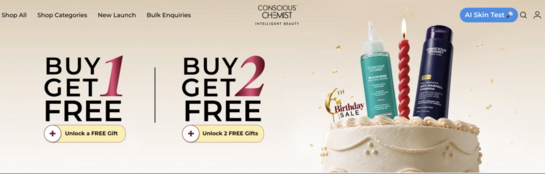 6th Birthday Sale | BUY 1 GET 1 FREE | BUY 2 GET 2 FREE | + Freebies 